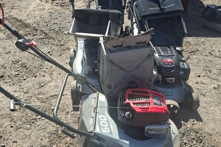 5X MASPORT MOWERS C/W BAGS 